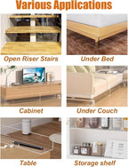 Vibeo Anti-Fall Floating Stairs Gap Blockers, 6 7 8 in High Under Couch Bottom Gap Filler, Clear L-Shaped Toy Blocker Guards for Sofa, Bed, Cabinet(6x31in (15x80cm))
