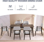 adochr Modern Wood Dining Chairs with Arms, Velvet Upholstered Kitchen Chairs with Hardwood Legs & Open Curved Backrest, Accent Chairs 350 LBS Capacity, Grey