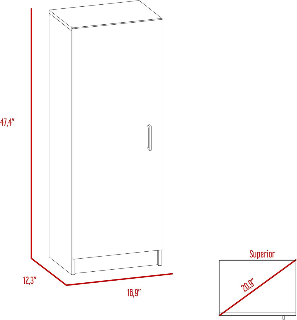 Richmond Rectangle Pantry Cabinet White