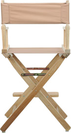 Casual Home 24" Director's Chair Natural Frame with Tan Canvas, Counter Height