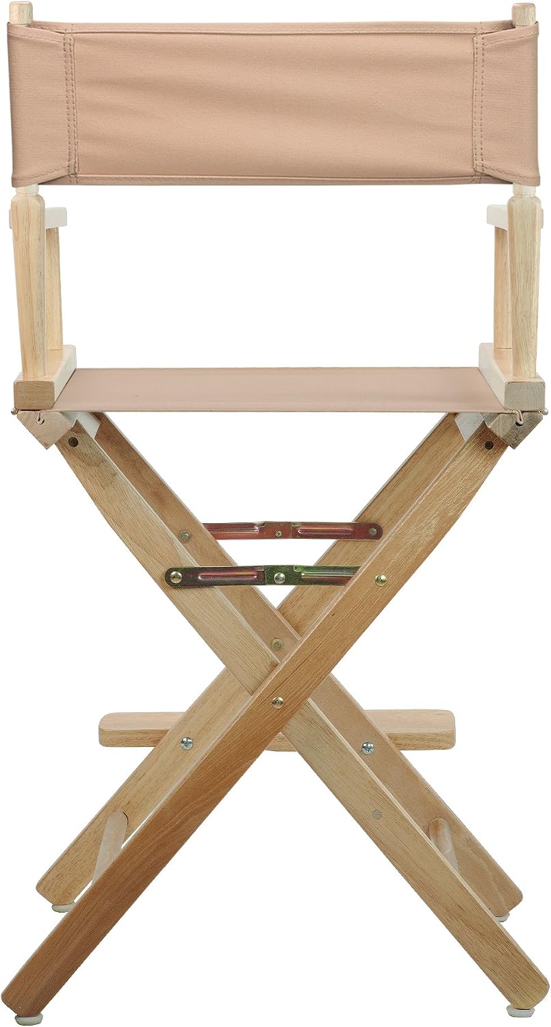 Casual Home 24" Director's Chair Natural Frame with Tan Canvas, Counter Height