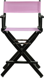 Casual Home 220-02/021-22 Director Chair 24" - Counter Height BlackFrame/Pink Canvas