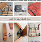 Kotatsu Heating Table Set 80/120cm Japanese-Style Stove Futon Set Kotatsu Heating Table 4-piece Set for Living Room in Winter Living Room Square Kotatsu Table (Khaki-B, 80 * 120 * 40cm)