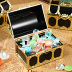 Cabilock 12 Pcs Treasure Chest for Kids Small Wedding Favor Boxes Favors Mini Pirate Chest Party Containers Themed Small Decor Vintage Candy present Boxes Bulk Pirate Candy Golden