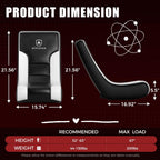 GTPLAYER Floor Rocker Gaming Chair – Adjustable Angle Limiter, Ultra Lightweight Ergonomic Floor Rocking Game Seat for Gaming and Lounging, Black & White