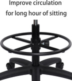TAKE UR SEAT Deluxe Polyurethane Drafting Lab Stool Chair, 18" Adjustable Footring, 10" Adjustable Height, 450 lbs seat Capacity, Heavy Duty