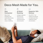 TP-Link Deco 7 BE25 Dual-Band BE5000 WiFi 7 Mesh Wi-Fi Router | 4-Stream, 240 Mhz Channels | Covers up to 2,600 Sq.Ft | 2X 2.5G Ports Wired Backhaul | VPN, MLO, HomeShield, Free Expert Help, 1-Pack