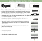 MLOQI Curtain Tracks Ceiling Wall Mounted with Soundproof Strips, Curtains Tracks Rails System, Black Ceiling Track for Curtains 3-6 Feet