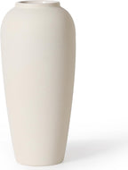 Kokrose Rustic Ceramic Vase, 14.9" Cream-White Vintage Clay Tall Floor Ceramic Terracotta Vase for Table Centerpieces, Large Textured Farmhouse Decorative Vases for Home Decor