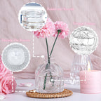 UPBUD Clear Glass Bud Vases Set of 12, Mini Flower Vase for Centerpieces, Small Vases in Bulk for Wedding Decorations, Vintage Vase for Baby Shower, Party, Recepetion, Home Table Décor