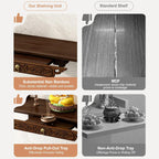 Meditation Altar Table, Personal Meditation Altar Cabinet, Small Puja Table, Tea Japanese, Altar Table with Storage & Drawers Prayer Shrine Desk(66 * 26cm/26 * 10.2in)