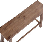 Boraam Sonoma Saddle Bench, 24-Inch, Barnwood Wire-Brush, Model:75025