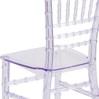 BizChair Child’s Transparent Crystal Resin Party and Event Chiavari Chair for Commercial & Residential Use