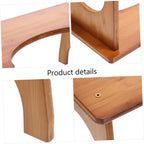 Bamboo Toilet Stool for Boys Girls Non-Slip Bathroom Step Stool Portable Potty Footstool for Easy Toilet Access