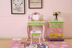 Funnel Layla Girls Flower Vanity Set with Stool