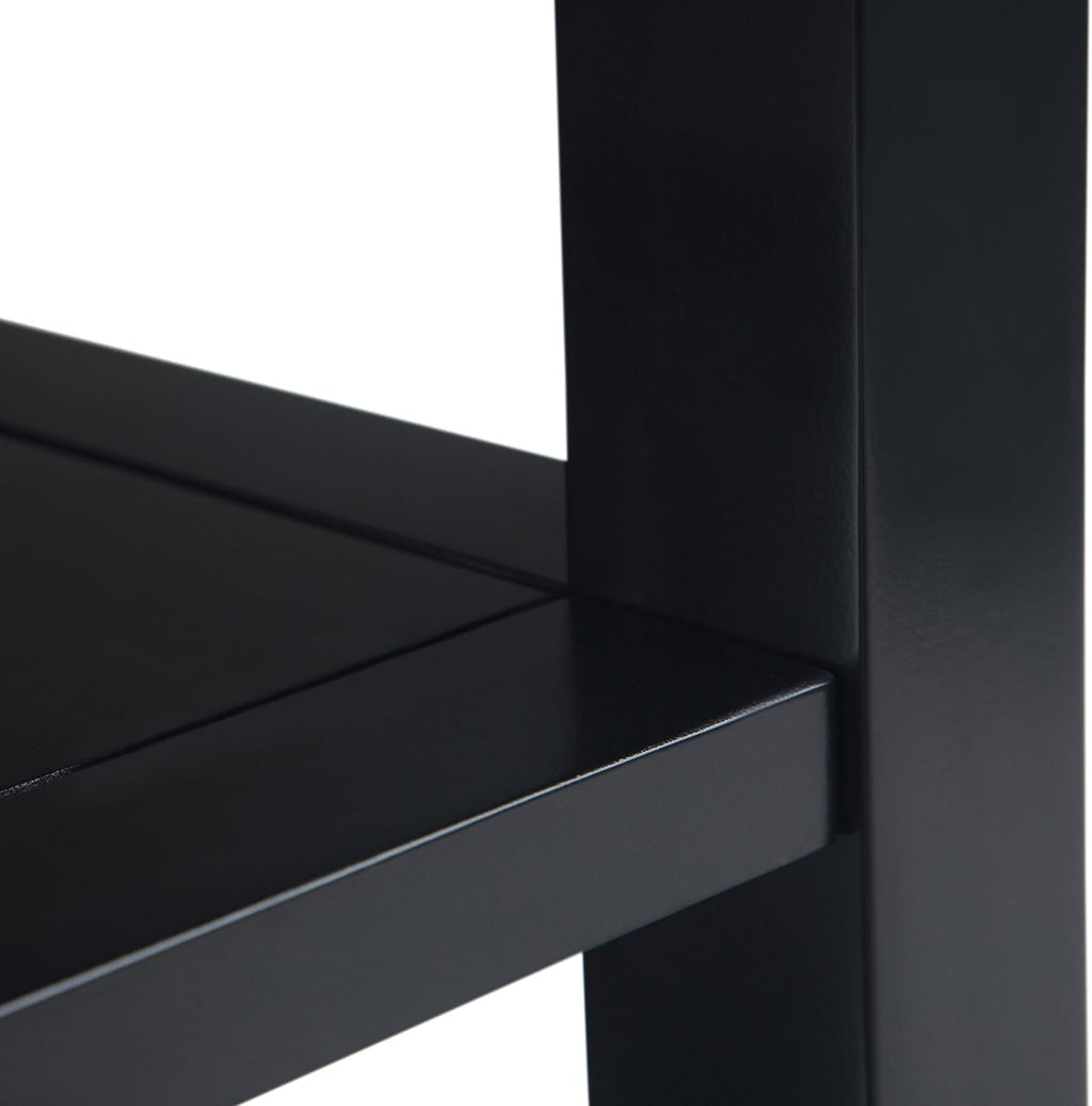SIMPLIHOME Acadian Solid Wood 14 inch Wide Transitional-Style Narrow Side Tables in Black for the Living Room and Bedroom (Set of 2)