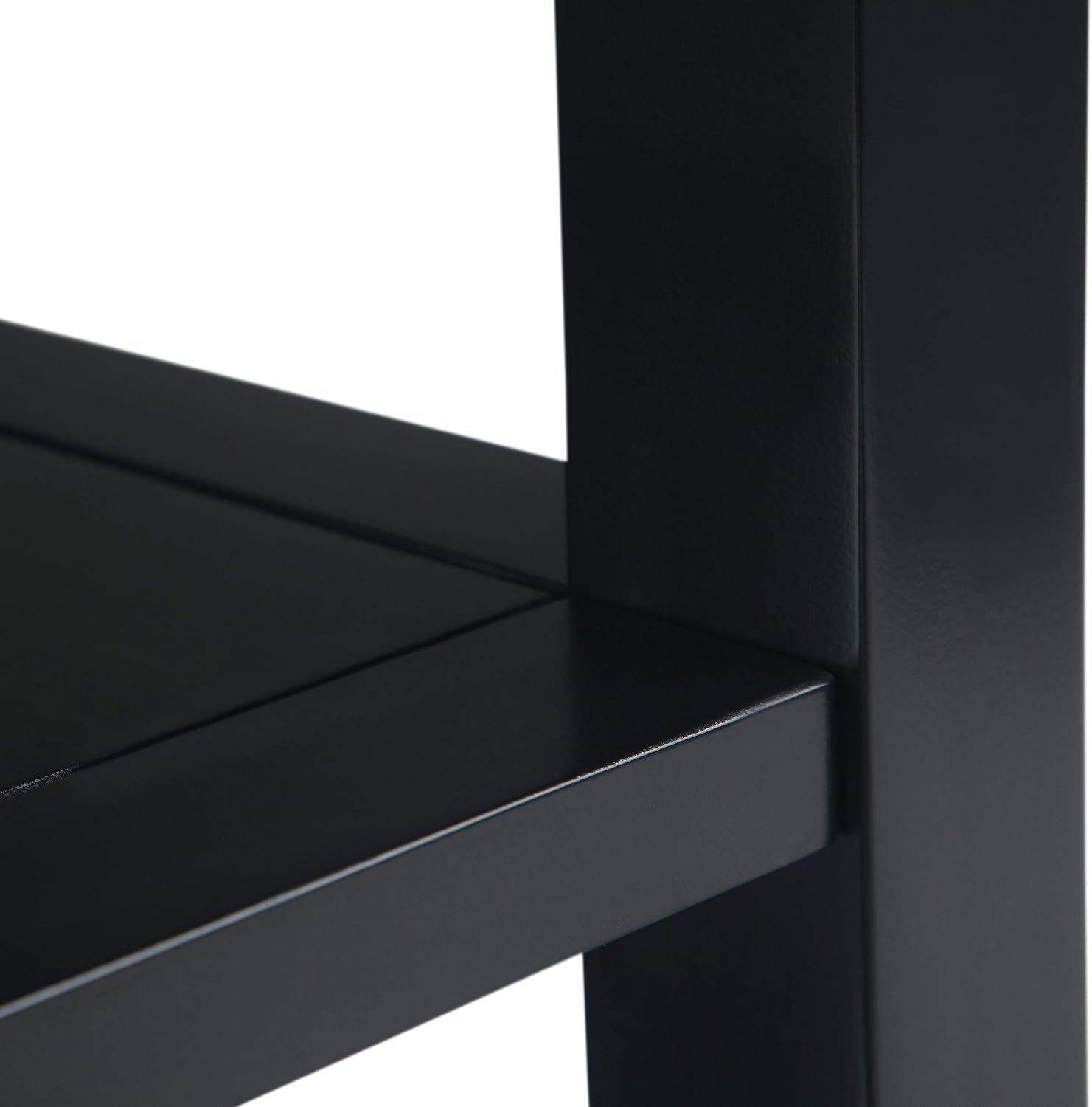 SIMPLIHOME Acadian Solid Wood 14 inch Wide Transitional-Style Narrow Side Tables in Black for the Living Room and Bedroom (Set of 2)