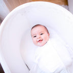 Happiest Baby SNOO Sleep Sack - 100% Organic Cotton Baby Swaddle Blanket - Doctor Designed Promotes Healthy Hip Development (Graphite Stars, Small)