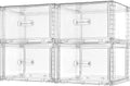 Vtopmart 4 Pack Clear Stackable Storage Drawers 15QT, Easily Assemble Closet Organizers,Plastic Storage Bins for Bathroom,Cabinet,Kitchen Pantry,Under Sink Organization(Medium)