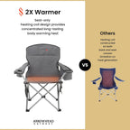 Folding Hammock Chair, Heavy Duty Camping Seat | Removable Footrest, Padded Comfort, and 300lb Capacity, Beach, Tailgating, Fishing, Patio, Hunting, Backyard, Picnic, Lawn