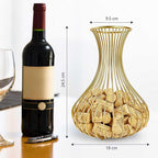 Wine Cork Holder – Elegant Wine Decor & Decorative Cork Holder, Wire Container for Corks with Wine Cork Holders Decorative Style, Holds 75 Corks Freestanding, Perfect for Home Bars, Restaurants