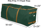 Covermates Keepsakes Christmas Tree Rolling Cinch Bag – Heavy-Duty Polyester Holiday Storage with Wheels, Reinforced Handles & Cinch Straps – Durable Christmas Tree Storage Solution, Green