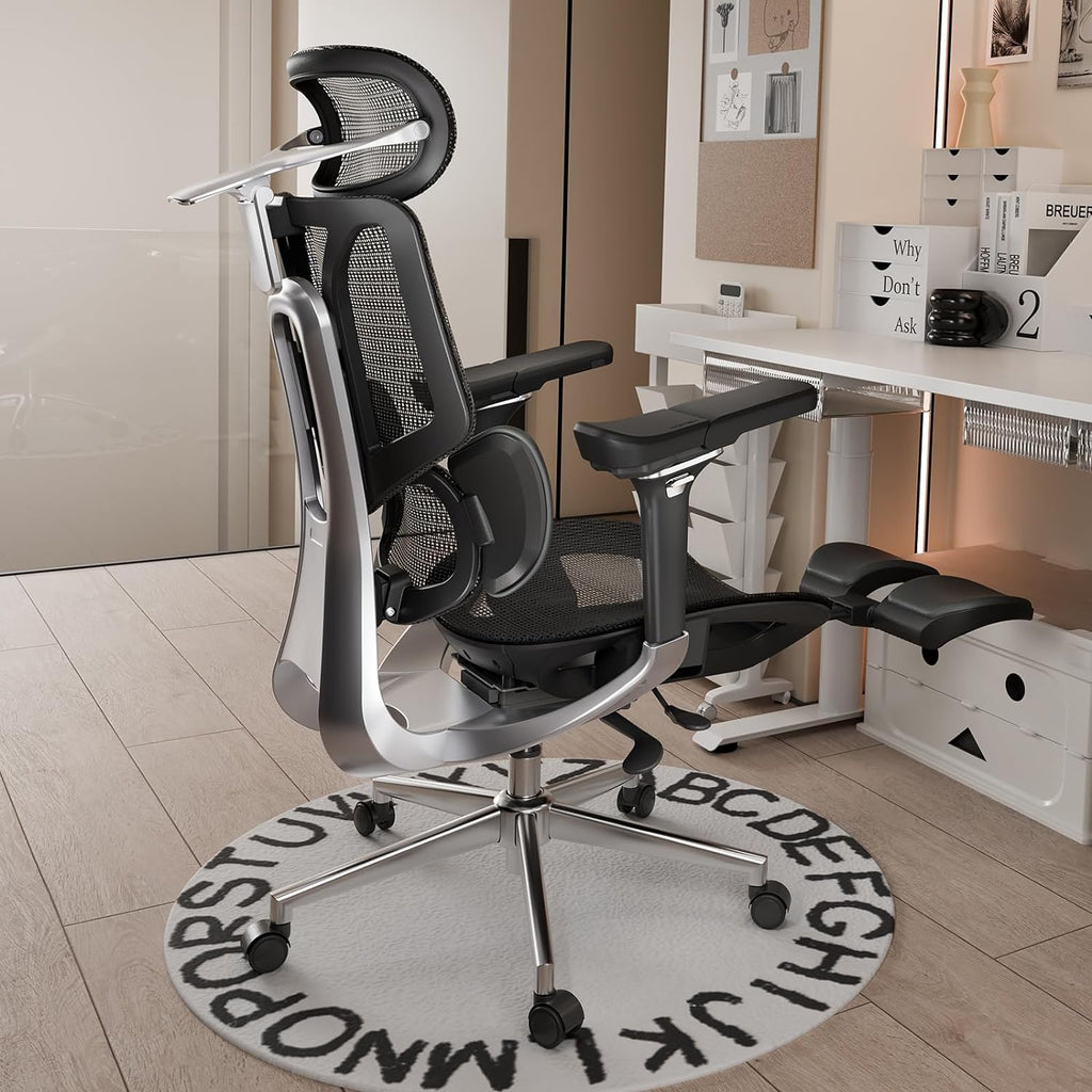 Hbada E3 Pro Ergonomic Office Chair, Big and Tall Office Chair - with 3-Zone Dynamic Lumbar Support, 4D Adjustable Headrest, 6D Adjustable Armrests, Black