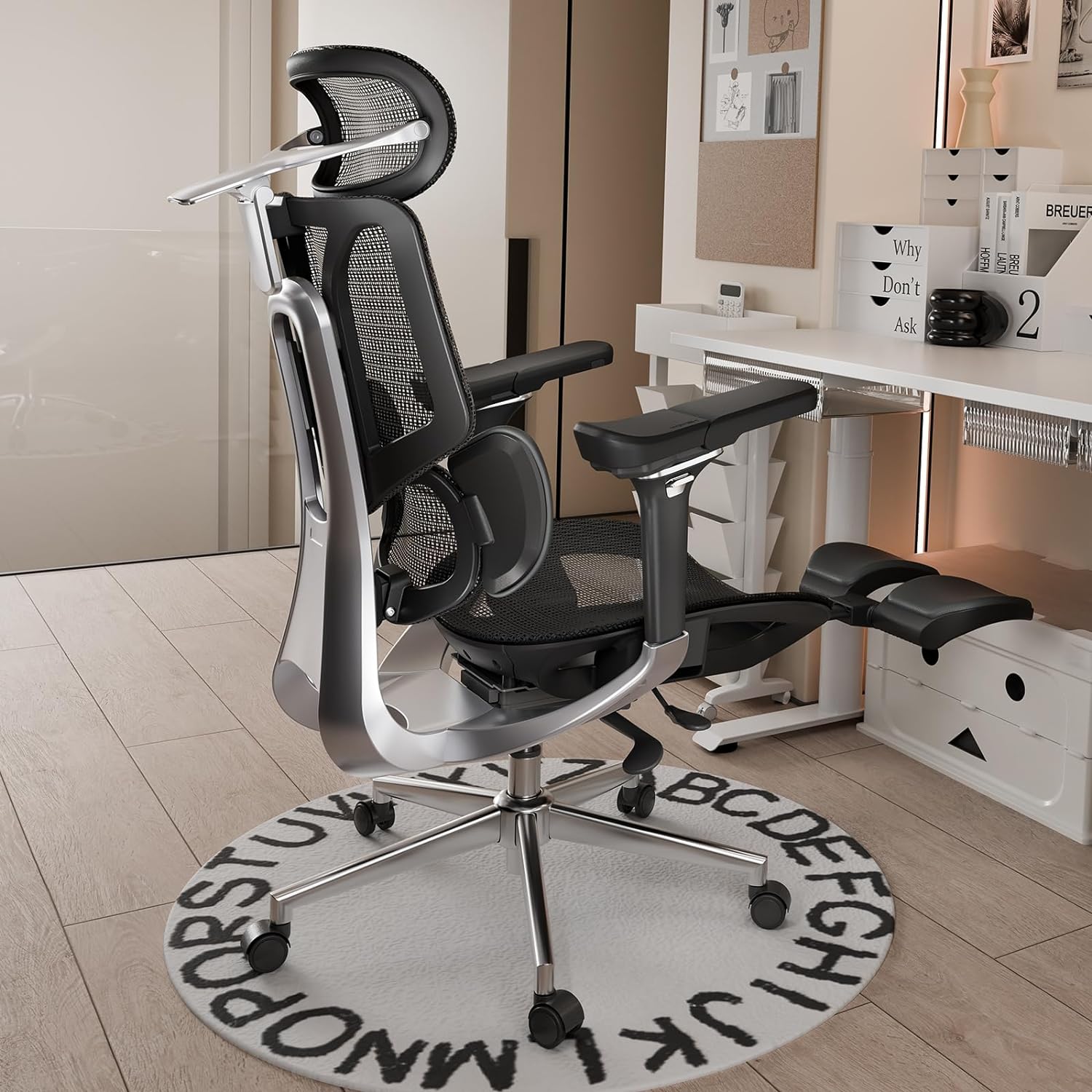 Hbada E3 Pro Ergonomic Office Chair, Big and Tall Office Chair - with 3-Zone Dynamic Lumbar Support, 4D Adjustable Headrest, 6D Adjustable Armrests, Black
