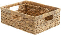StorageWorks Pantry Baskets, Wicker Storage Baskets for Organizing, Shelves, Pantry Organizers and Storage, Water Hyacinth, 13" L x 10¼"W x 4 ¾"H
