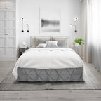 Nestl Dark Grey Bed Skirt Queen Size, Pinch Pleat Queen Bed Skirt, 14" Inch Drop Queen Bedskirt, Hotel Quality Gray Bed Skirts Premium Microfiber Bedskirt for Queen Bed, Dark Grey Bed Skirts
