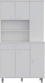 1-Shelf 1-Drawer Pantry Cabinet White,Buffet Kitchen Sideboard,for Kitchen,Dining Room