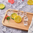 20 PCS Acrylic Ice Cubes, Square Shape, Glass Luster, Fake Artificial, Crystal Clear, Photography Props, Kitchen Toy Decoration, 1inch/2.5cm