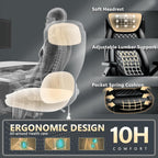 650LBS Big and Tall Office Chair with 5D Flip Arms and Thick Pocket Spring Cushion, Extra Wide Heavy Duty Office Chair & Adjustable Lumbar Support, Large High Back Computer Chair Dual Rubber Wheel