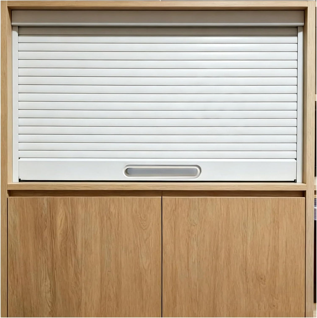 Cabinet Roll Up Tambour Door Kit Durable ABS Plastic Sliding Doors for Rv Motorhome Office Hotel Closet(60x50 cm)