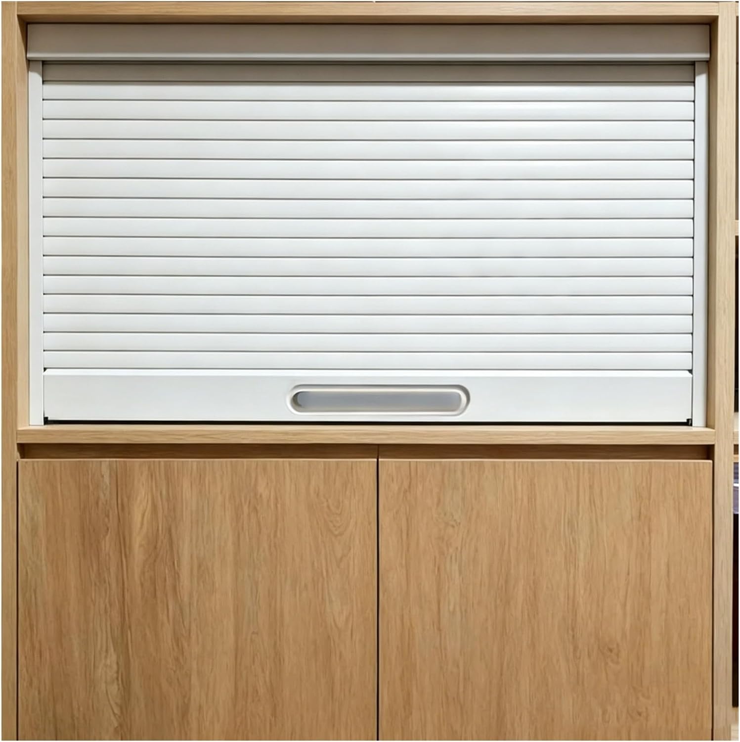 Cabinet Roll Up Tambour Door Kit Durable ABS Plastic Sliding Doors for Rv Motorhome Office Hotel Closet(60x50 cm)