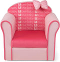 Costzon Kids Pink Couch, Children's Sofa Upholstered Armchair with Velvet Surface & High-Density Sponge, Lightweight Preschool Toddler Chair for Boys Girls, Bedroom Playroom Gift Presents