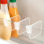 10 Pcs Thick Adjustable Transparent Refrigerator Side Door Organizers, Multifunctional Storage Space Saver Bins