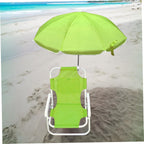 Beach Umbrella Chair, Kids Beach Chair with Umbrella, with Canopy Green, Outdoor with Shade, Canopy
