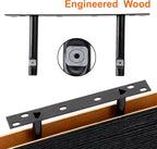 Fixwal Black Floating Shelves for Wall, Rustic Wood Shelves for Bathroom, Living Room, Bedroom and Kitchen, Wall Shelves for Storage, Books, Room Decor (Set of 4, 15.7 Inch)