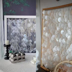 60 PCS Capiz Shells Round Natural Shells, 2 Inch White Round Capiz Shells with 2 Holes for Wind Chimes Curtain Shell Garland DIY Craft Wedding Home Decor