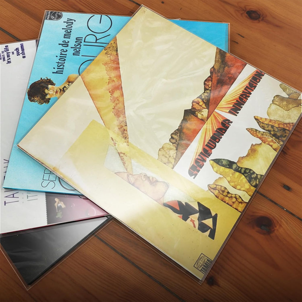 Vinyl Album Covers: 12" LP Vinyl Record Protective Sleeves | Crystal Clear & Durable 3 Mil Thick Record Outer Sleeves, 25 Pcs