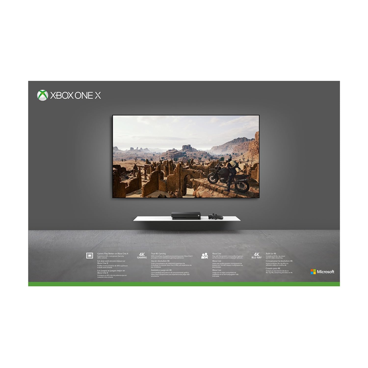 Xbox One X 1TB Console - PLAYERUNKNOWN’S BATTLEGROUNDS Bundle [Digital Code] (Renewed)