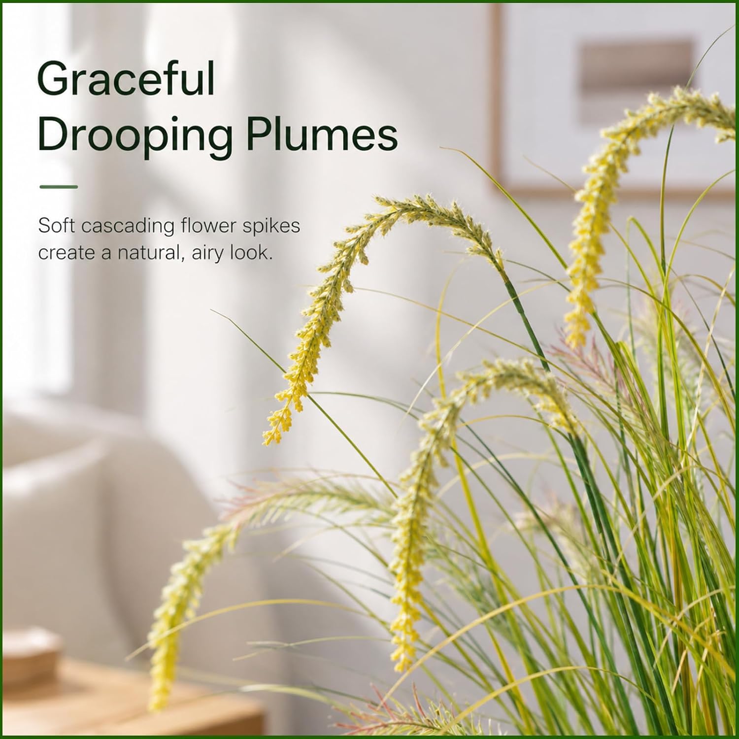 3FT Artificial Reed Grass Artificial Tall Grass Plants Outdoor Indoor ,Fake Plants & Flowers in Pot-Housewarming gifts For Living Room Office Bedroom Decor