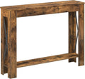 YATINEY Farmhouse Console Table, 39.4'' Small Narrow Entryway Table, Wood Couch Table Behind Sofa with Storage Shelf, Slim Farmhouse Hallway Table for Living Room, Hallway, Foyer, Rustic Brown CT34RR