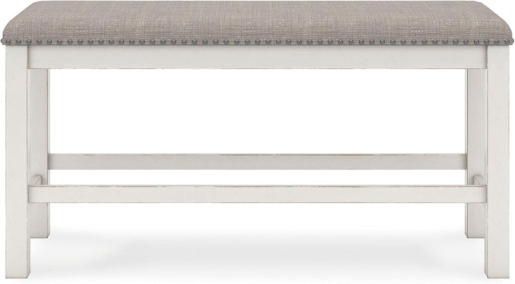 Signature Design by Ashley Robbinsdale 49" Counter Height Dining Bench, Antique White