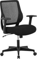 Realspace® Sensi Mesh/Fabric Low-Back Task Office Chair, Black, BIFMA Compliant