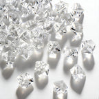 160 Pcs Fake Ice Cubes for Vase Filler, Fake Diamonds 22 * 18mm Acrylic Rocks for Vases, Plastic Gems, Artificial Crushed Ice Props for Sensory Bin Filler, Table Confetti, Faux Centerpieces