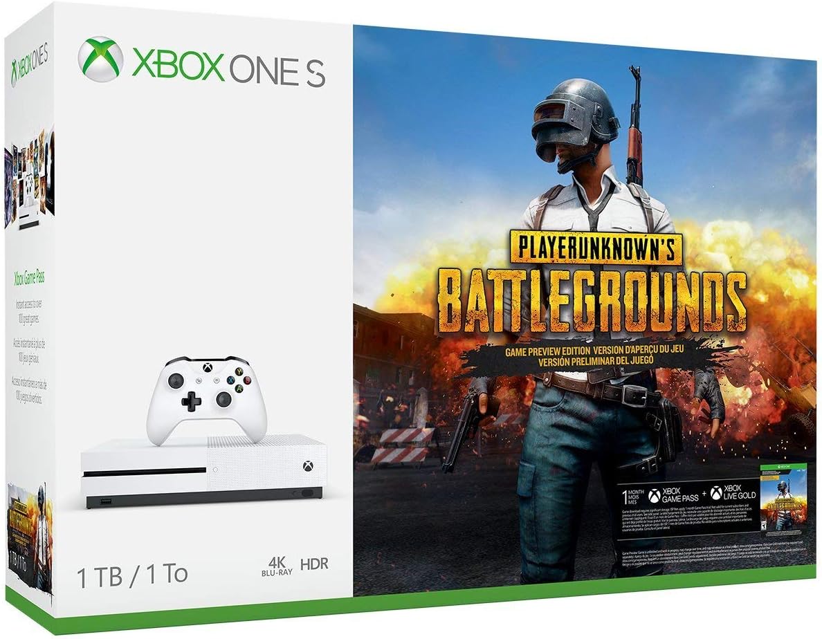 Xbox One S 1TB Console – PLAYERUNKNOWN’S BATTLEGROUNDS Bundle [Discontinued] (Renewed)