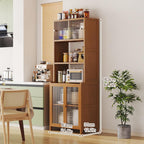 Wide Pantry Storage Cabinet, Pantry Storage Cabinet with Doors, Freestanding Kitchen Cupboard, for Kitchen, Bedroom, Dining Room, Office(163x63x31cm/64.2x24.8x12.2in)