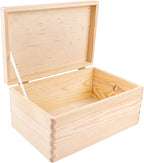 Creative Deco Personalized Wooden Baby Memory Box Storage Box - Giraffe | 11.8x7.87x5.51in (+-0.5) | Hinged Lid Engraving | Unpainted Gift Box